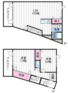 ホワイトコートカヤ伏見【1階】の間取り