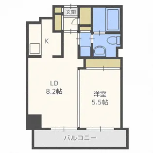 カトレア南8条【00602号室】の間取り
