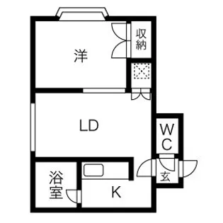 アビタシオン北円山【103号室】の間取り