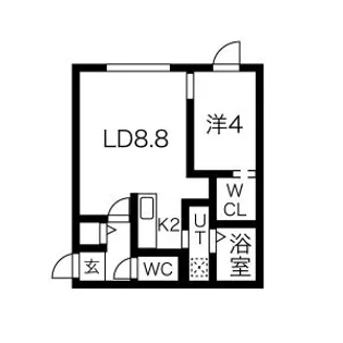 LIVEASE KITAMARUYAMA(リヴィースキタマルヤマ【3階】の間取り