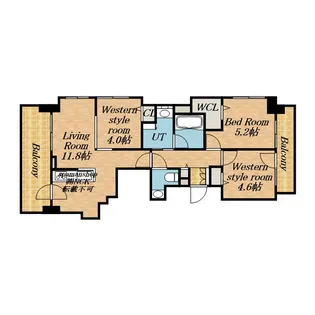 プレシス知事公館前WEST【10階】の間取り