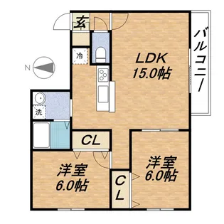 グランディール南五条【4階】の間取り