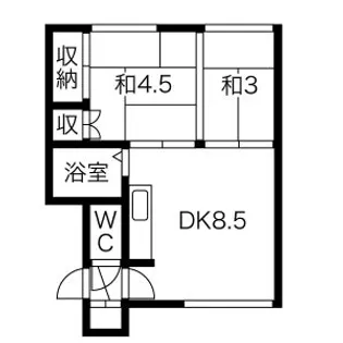 コーポふじ【5号室】の間取り