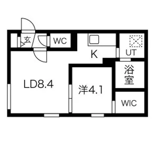 イクス北円山【3階】の間取り