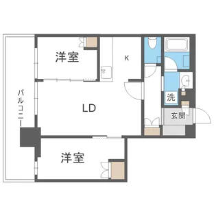 ライオンズタワー札幌【1604号室】の間取り