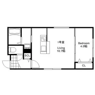 LA DOLCE VITA (ラ・ドルチェヴィータ)【3階】の間取り