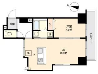 ラクラス円山公園【10階】の間取り