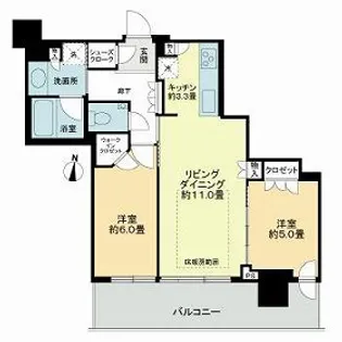 ライオンズタワー札幌【17階】の間取り