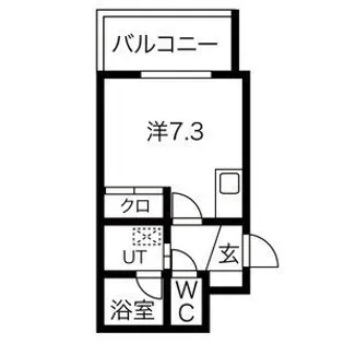 カピテーヌ円山【416号室】の間取り