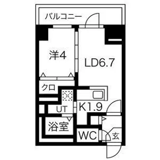 グランカーサ南6条【01002号室】の間取り