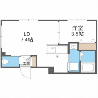 レジデンス円山北【4階】の間取り
