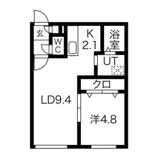 1LDKの間取り画像