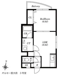 オルセー医大前【403号室】の間取り