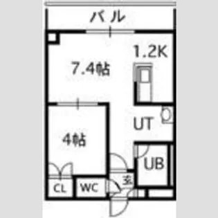 ロイヤルリバー【4階】の間取り