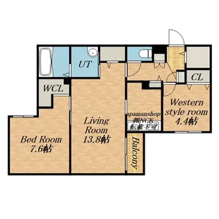 エフュート南円山【2階】の間取り