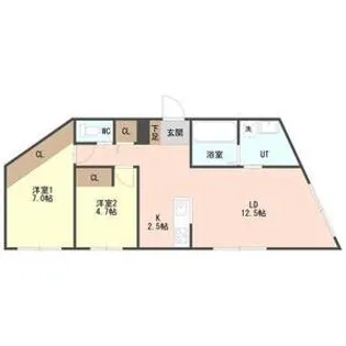 CASA ROSSA南円山(カーサロッサ)【301号室】の間取り