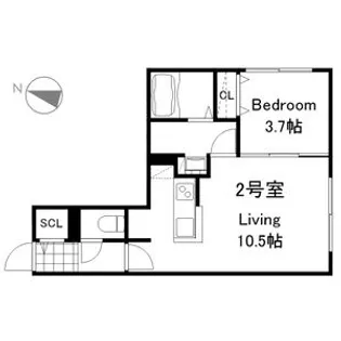 リーサ苗穂駅前【3階】の間取り