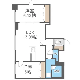 桂和レジデンス円山公園【6階】の間取り