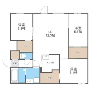 LE CLAIR MINAMIMARUYAMA(ルクレールミナミ【2階】の間取り