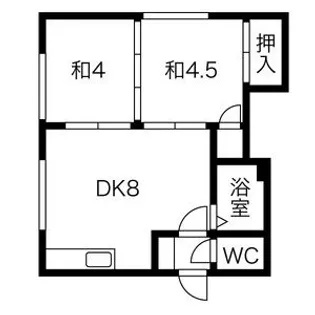 美幸マンション【6号室】の間取り