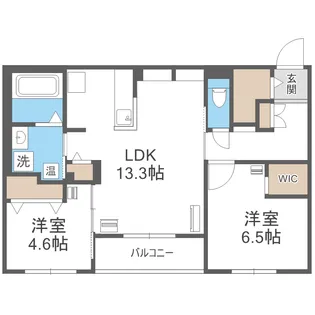 エフュート北円山【3階】の間取り
