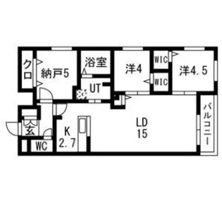 アルファスクエア円山北2条【00402号室】の間取り