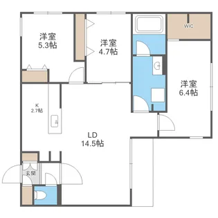 HIGH RESIDENCE YAMAHANA【3階】の間取り