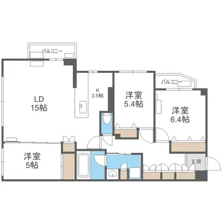 S-RESIDENCE南円山blaze【3階】の間取り