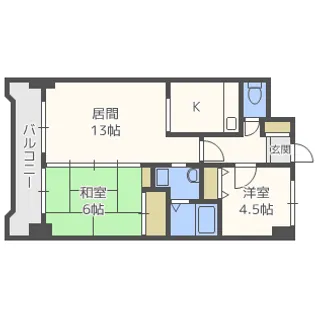 ダイアパレス南郷【3階】の間取り
