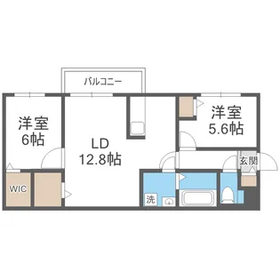 THE MODERN 伏見【203号室】の間取り