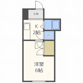 ASYLCOURT山鼻【102号室】の間取り