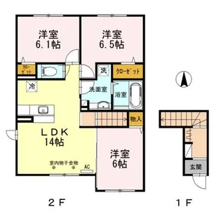 セジュール山鼻【201号室】の間取り
