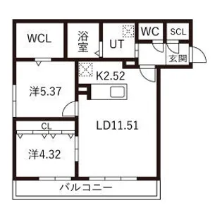 ガイアールS24【4階】の間取り