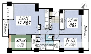 山鼻サンタウン三号館【309号室】の間取り