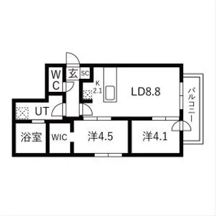 BALBONI山鼻(バルボーニ山鼻)【501号室】の間取り
