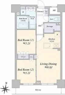 ジュノール札幌植物園【0604号室】の間取り