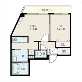 ヴェネーノ円山【00403号室】の間取り