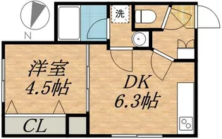 フォーチュンプラスサッポロ【5階】の間取り