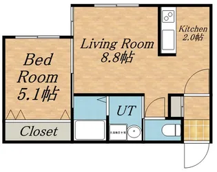 A BOND桑園 壱番館【302号室】の間取り