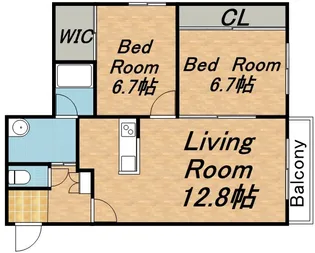 アスティル伏見【4階】の間取り