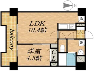 UURコート札幌北三条【11階】の間取り