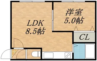 コアライズ参番館【101号室】の間取り