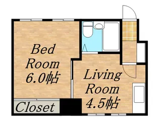 パレスエイト【403号室】の間取り