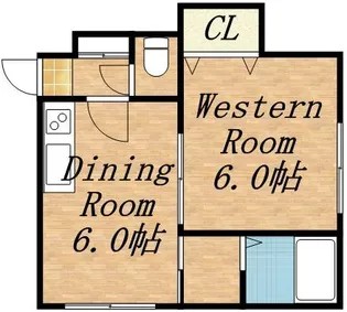 スカイシティB【3階】の間取り