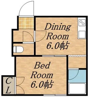 スカイシティA【00401号室】の間取り