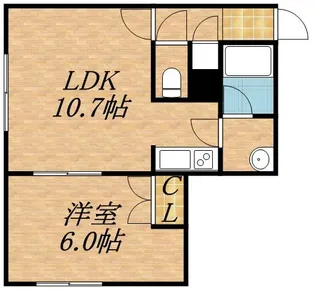 すいえん【00402号室】の間取り