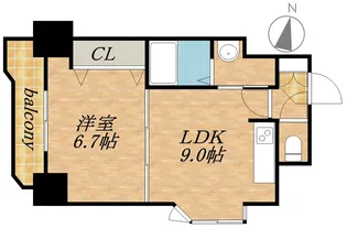 ティアラ資生館【802号室】の間取り