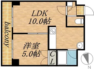 セントポーリア弐番館【0807号室】の間取り