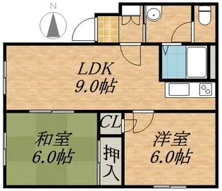 ラフォーレ山鼻【102号室】の間取り