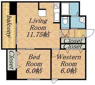 レインボータウン24【8階】の間取り